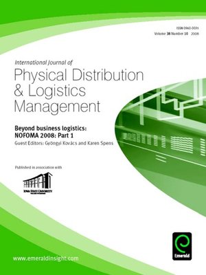 cover image of International Journal of Physical Distribution & Logistics Management, Volume 38, Issue 10